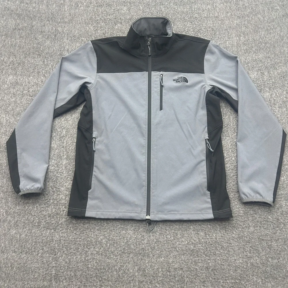 The Northface Apex Bionic Softshell Jacket Men's Medium Gray Hiking Gorp